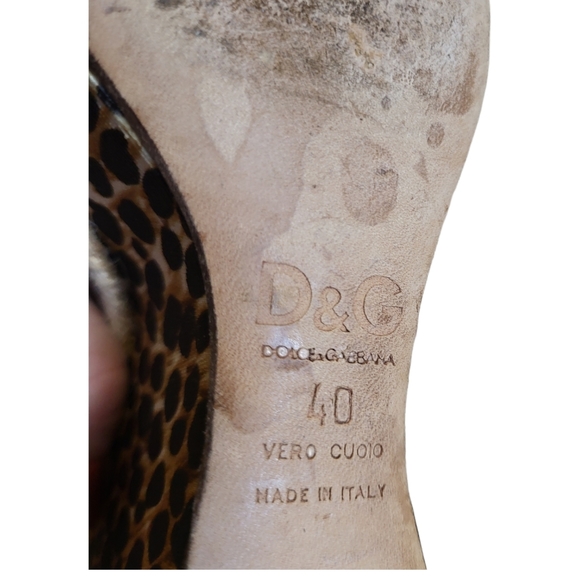 ❤ D&G DOLCE & GABBANA vestiaire collection Leopard  Wedge Platform Sandals - Picture 5 of 16
